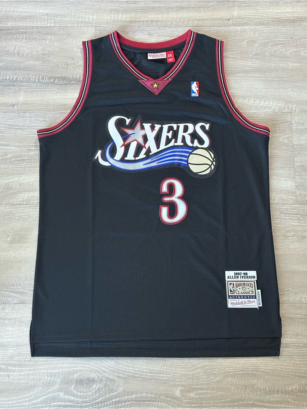 Philadelphia 76ers Souvenir Allen Iverson #3 Black Jersey XXL